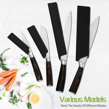 Mutfak Bıçağı Kılıf Bıçaklar kenar koruyucu Koruyucu Siyah ABS Taşınabilir Evrensel Bıçak Kapakları Mutfak Bıçağı Standı Araçları Aksesuar