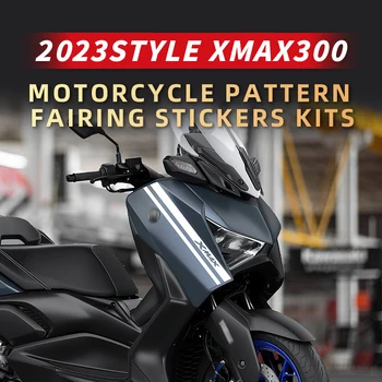 YAMAHA XMAX300 2023 Motosiklet Kafa Hattı Desen Fairing Çıkartmaları Kitleri Logo Kitleri Bisiklet Aksesuarları Dekorasyon Çıkartmaları