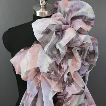 Örgü Baskılı Kumaş Fotoğraf Modelleme Giyim Etek Üst Saf Polyester Malzeme Kumaş Metre Başına Giyim Dikiş Dıy