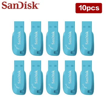 SanDisk CZ410 USB küçük sürücü Flash Bellek Sopa 32 GB 64 GB 128 GB Toptan Mavi USB 3.2 Gen1 Yüksek Hızlı 100 mb/s Pendrive PC için