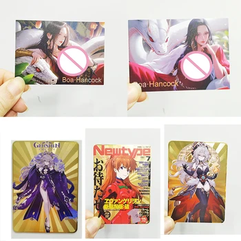 YENİ Anime Tanrıça Hikayesi Ganyu Yae Miko Asuka Langley Soryu BOA HANCOCK Metal kart oyunu Koleksiyonu Doğum Günü Yılbaşı hediyeleri