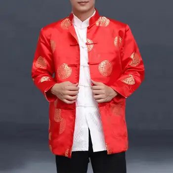Orta yaşlı ve yaşlı anne ceket ceket Çin kostüm uzun kollu kadın ceket çince üst giyim hanfu giysi cheongsam tops