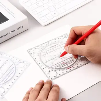Tasarım Çizim Cetvel Çok Fonksiyonlu Çizim Cetvel Geometrik Çizim Şablonu Springhall Açı Çember Makinesi Çizim Cetvel
