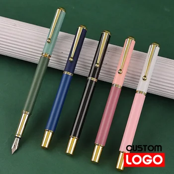 1 adet Süper Güzel Morandi Renk Kişiselleştirilmiş Özel Kalem İş Metal Özelleştirilebilir Kalem Okul Ofis Kırtasiye Malzemeleri