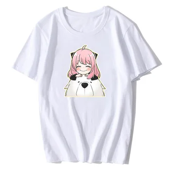 Yazlık t-shirt Erkek Kadın Saf Pamuk Beyaz T Shirt Kawaii Anime Baskı Rahat Büyük Boy Kız Tee Büyük Boy Unisex Giyim