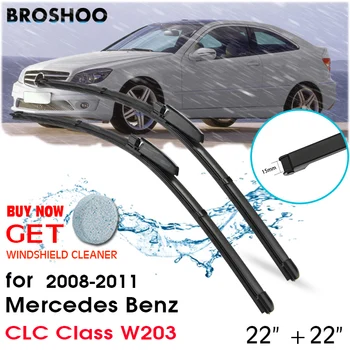 BROSHOO Oto araba ön cam sileceği Blade Doğal Kauçuk Mercedes Benz CLC Sınıfı W203 Fit Kaymak Kolları 2008 2009 2010 2011