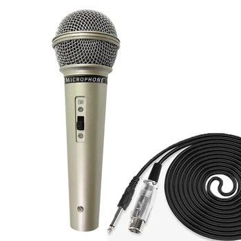 Mikrofon Profesyonel Dinamik Kablolu Mikrofon Şarkı Sahne Ev Karaoke Bilgisayar Hoparlör Mikrofon Dayanıklı Kolay Kurulum