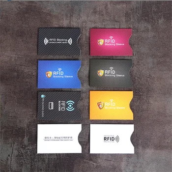 5 ADET Yeni Anti Hırsızlık RFID Kredi kart tutucu Renkli Banka Kartı Koruyucu Engelleme Kart Sahibi Kol deli kılıf Kapakları