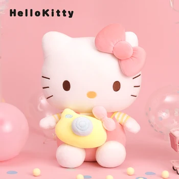 Sanrio Hello Kitty Anime Karikatür Sevimli Doldurulmuş Oyuncaklar Peluş Yumuşak Yastık Kawaii Noel Doğum Günü Hediyeleri Kızlar İçin Peluş Bebek
