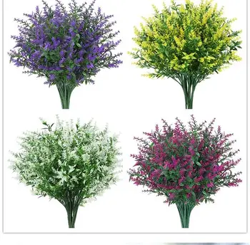 Düğün yapay çiçek Plastik Lavanta Sahte Bitki ev bahçe dekorasyonu gelin Buketi Masa Ayarı Ev Gereçleri