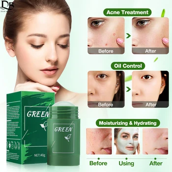 Yeşil Çay Temizleme Katı Yüz Maskesi Sopa Kaldır Akne Siyah Nokta Yağ Kontrolü Derin Nemlendirici Beyazlatma Cilt Bakımı Güzellik Sağlık