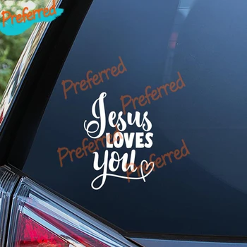 İsa Seni Seviyor Araba Sticker Çıkartması Tüm Arabalar için Yarış Dizüstü Motosiklet Kask Gövde Sörf Camper Pencere Tampon