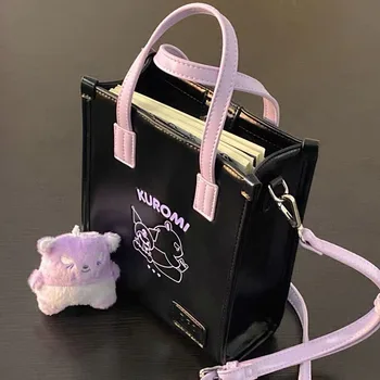 Yeni Kawaii Sevimli Sanrio Kuromi Cinnamoroll basit omuz çantası Eğimli omuzdan askili çanta Çanta Kız doğum günü hediyesi Kız Arkadaşı İçin