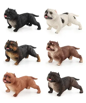 1 ADET 6 Stilleri Simülasyon Bully Köpek Modeli Süs Bulldog Aksiyon figürleri Ev Dekorasyonu Oyuncaklar Hediyeler Koleksiyonları