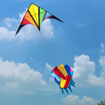 ücretsiz kargo yüksek kalite 2 pcslot dev uçurtma windsock gökkuşağı uçurtma uçan açık oyuncaklar rüzgar gülü 3d uçurtma kelebek