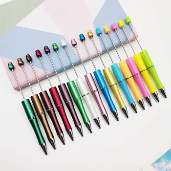 50 adet Plastik Okunabilir Kalem Boncuk Kalemler Tükenmez Kalemler Hediye Tükenmez Kalem Çocuklar parti Kişiselleştirilmiş Hediye Düğün Hediyesi