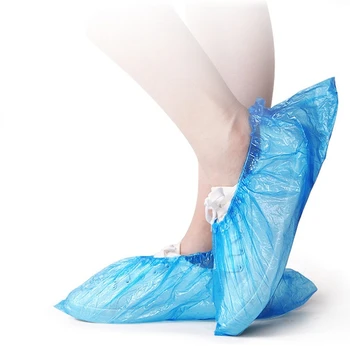 100 Adet Su Geçirmez Ayakkabı Kapakları Açık Tek Kullanımlık Plastik Kalın Açık Yağmurlu Bir Gün Halı Faydalı Temizlik Ayakkabı Kapağı