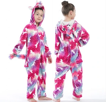 Çocuklar Unicorn Onesies Pijama Çocuk Bebek Kız Pijama Erkek Pijama Hayvan Dikiş Geyik Onesie Çocuk Kostüm Tulum