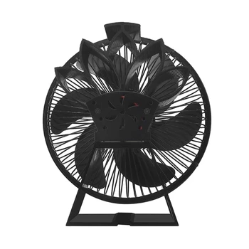 Odun sobası için şık ısı ile çalışan Fan ısı ile çalışan soba fanı Gerçek zamanlı sıcaklık izleme, elektrik gerektirmez