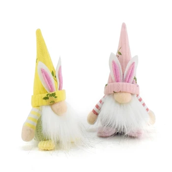Paskalya tavşanı Kulaklar Gnome Peluş Tomtes Süslemeleri Tavşan Süsler Yüz daha az Bebek İsveç Tomtes Cüceler Şekil