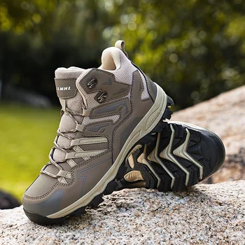 Sonbahar Kış Kahverengi Erkek yürüyüş botları Açık Unisex Trekking Sneakers Yüksek top Dağ Tırmanma Ayakkabıları Kadın yürüyüş ayakkabısı 2023
