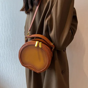 Mini Deri Yuvarlak Çanta Kadınlar için Retro Tote Çanta Moda omuz çantaları Lüks tasarımcı çantaları Kaliteli Crossbody Çanta Çanta