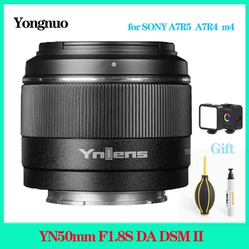 YONGNUO YN50mm F1.8S DA DSM II Kamera Lens İçin Sony APS-C E Montaj Büyük Diyafram Fotoğraf Kiti İçin A7R5 A7R4 m4 m3 7c A6300