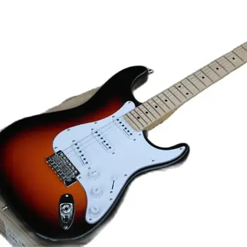 Özelleştirilmiş ST Elektrik Gitar Katı Günbatımı Akçaağaç klavye Yüksek Kaliteli Gitar Ücretsiz Teslimat