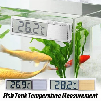 3D Dijital LCD Elektronik Sıcaklık Ölçümü, Balık Tankı Sıcaklık Ölçer, akvaryum termometresi, Sıcaklık Kontrol Aksesuarları