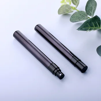 1 adet 10ml Siyah Parfüm Doldurulabilir Şişeler Elektroliz Sprey Şişesi Mini Parfüm Cam Boş Kozmetik Şişesi Örnek test tüpü