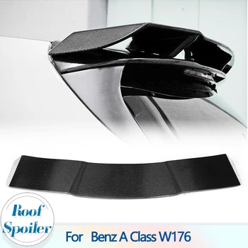 Araba arka çatı spoileri Kanat Benz A Sınıfı için W176 2013-2017 Karbon Fiber Oto Yarış Arka Bagaj Çatı Spoiler Kanat Dudak Aksesuarları