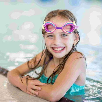 Çocuklar Yüzme Gözlüğü Sis Ücretsiz Çocuk Yüzmek Gözlük Toddlers Karikatür Unicorn Gözlüğü