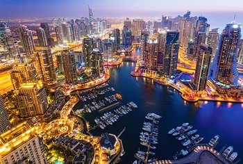 JMINE Dıv 5D Dubai Şehir Skyline Tam Elmas Boyama çapraz dikiş kitleri sanat Yüksek Kaliteli Doğal 3D boya elmas