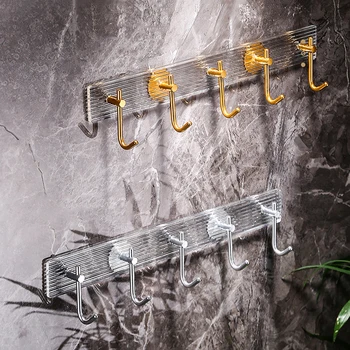 Dikişsiz duvar askısı banyo depolama asmak için akrilik Metal sıra kanca