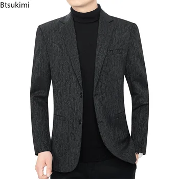 2024 erkek Casual Blazers Ceketler Siyah Erkek iş elbisesi Mont Yüksek Kaliteli Erkek İlkbahar Sonbahar İnce Blazers Ceketler Mont 4XL
