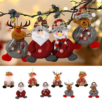 Merry Christmas Süsler DIY Noel Hediyesi Noel Baba Kardan Adam Ağacı Kolye Bebek Asmak Dekorasyon Ev Noel Doğum Mutlu Yeni Yıl