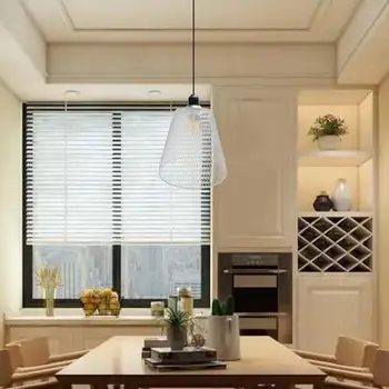 Kolye abajur Metal kafes lamba gölge yemek odası yatak odası mutfak için