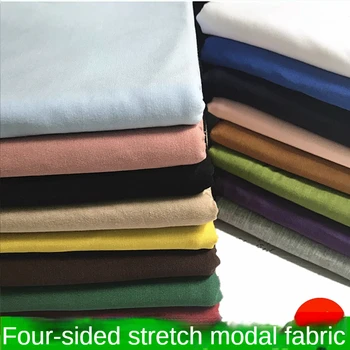 Dört taraflı Streç Modal Kumaş Metre Elbiseler Gömlek Giyim Dıy Dikiş Örme Tekstil Yumuşak Nefes Örtü Yaz