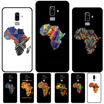 Haritası Afrika Afrika Kumaşlar Samsung Galaxy A3 A5 J1 J3 J5 J7 2016 2017 J4 J6 A6 A8 Artı A7 A9 J8 2018 telefon kılıfı