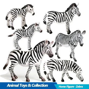 Hobi At Figürleri Zebra Heykelcik Midilli Modeli Çiftlik Hayvan Figürleri Aksiyon Figürü Plastik Hayvanlar Oyuncak Roman çocuk oyuncakları Oyunları