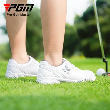 PGM kadın spor ayakkabı golf ayakkabıları Su Geçirmez Nefes Kolları Dantel kaymaz Sneakers kadın ayakkabısı Küçük Beyaz XZ268