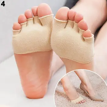 Kadın nefes alabilen beş ayak ayırıcı Heelless Yoga Sandalet görünmez çorap