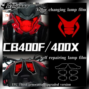 Honda için CB400X CB400F far filmi füme siyah film şeffaf modifikasyonu dikiz aynası