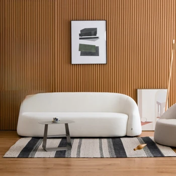 Hamur kumaş kanepe çift kişilik özel şekilli modern basit küçük daire oturma odası
