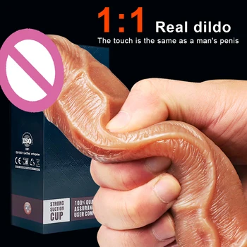 Gerçek Yapay Penis Sıvı Silikon Seks Oyuncakları Kadınlar İçin Masturbator Simülasyon Penis Erkekler İçin 18 Yetişkin Anal Sextoys Kadın Orgazm Dildos