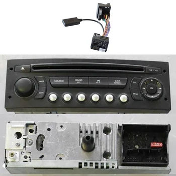 Araba Ses Bluetooth 5.0 Alıcı Aux Adaptörü Peugeot Citroen için C2 C5 RD45 RD4 Radyo Modülü Bluetooth Aux Kablosu