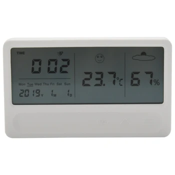 Dijital Higrometre Termometre Kapalı Oda Açık Sıcaklık Nem Ölçer LCD Standı Manyetik Destek Sensörü Monitör Hum