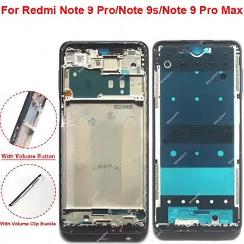 Xiaomi Redmi için Not 9 Pro Not 9Pro Max Not 9S Orta krom çerçeve Konut Ön LCD krom çerçeve Çerçeve Plaka Parçaları
