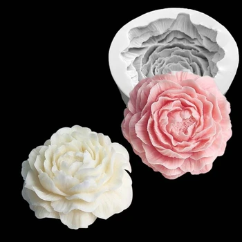3D Çiçek Sabun Silikon Kalıp El Yapımı Şakayık Şekilli Fondan Kalıp DIY Pişirme Aracı