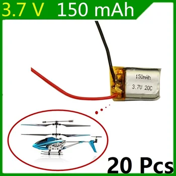 3.7 V 150 mAh için Syma S107 S107G 1 S 3.7 V 150 mAh Li-Po Pil 3.7 V Helikopter Parçası En İyi Kalite 20 adet/grup toptan